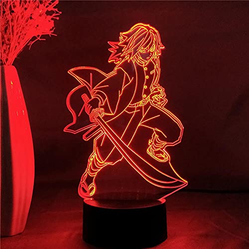 Anime 3D Illusion Licht Tomioka Giyuu - LED Nachtlampe Demon Slayer Manga Dekorative Inneneinrichtung Ideal Kind Geburtstagsgeschenk-16 Farbe mit Fernbedienung von Lbvrgg