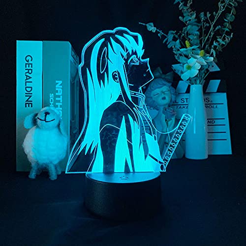 Anime 3D Nachtlicht Muichiro Tokito Demon Slayer Acryl Bunte LED Illusion Licht Kinder Schlaf Lampe Raum Dekor Geburtstagsgeschenk-16 Farbe mit Fernbedienung von Lbvrgg