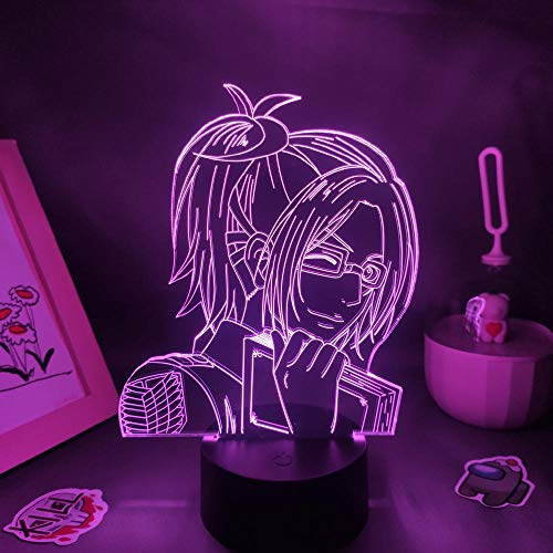 Anime Animal auf Titan Figur Hange Zoe 3D USB LED RGB Nachtlicht Manga für Freunde Schlafzimmer Tischlampe Dekor Illusion Licht-16 Farbe mit Fernbedienung von Lbvrgg