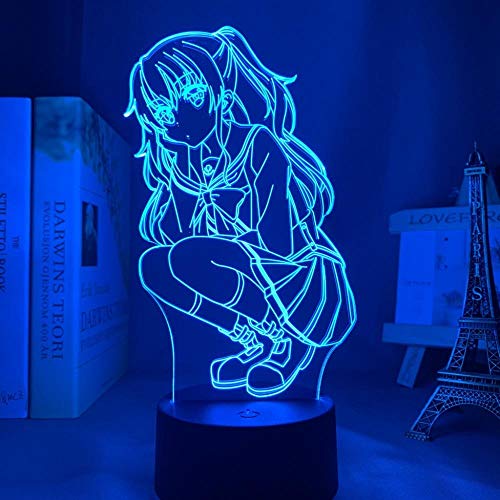 Anime Charaktere Nette Mädchen LED Nachtlicht Schlafzimmer Dekoration Nao Tomori RGB Bunte 3D Illusionslampe Kind Geburtstagsgeschenk-16 Farbe mit Fernbedienung von Lbvrgg