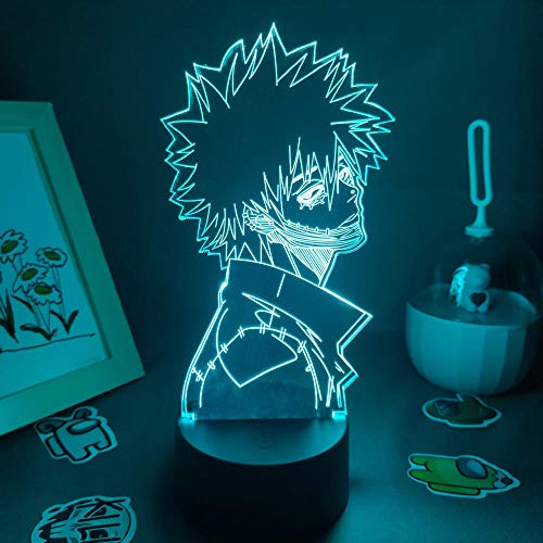 Anime Figur Dabi 3D LED Illusion Nachtlichter Kühle Freund Kinder Schlafzimmer Dekoration Mein Held Akademie-7 Farbe keine Fernbedienung von Lbvrgg