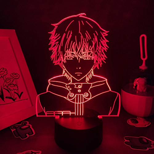 Anime Figur Tokyo Ghoul Kaneki Ken 3D LED Nachtlampe Geschenk für Freundlampe Schlafzimmer Nachttisch Desk Dekor Illusion Licht-16 Farbe mit Fernbedienung von Lbvrgg