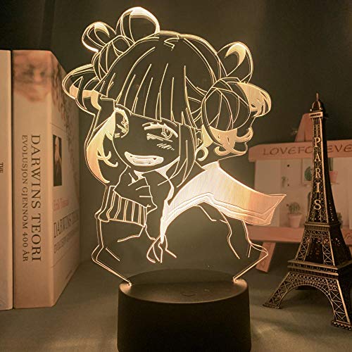 Anime Mein Held Akademie LED Nachtlicht Himiko TOGA RGB Bunte 3D Illusion Lampe Schlafzimmer Dekoration Atmosphäre Kind Geburtstagsgeschenk-7 Farben Keine Fernbedienung von Lbvrgg