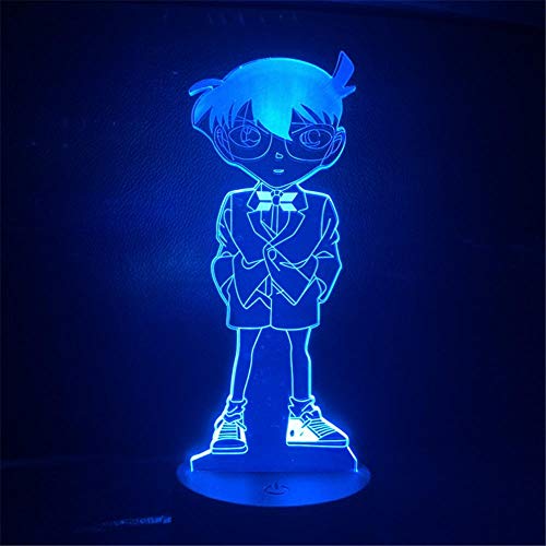 Detective Conan 3D Nachtlicht Farbe ändern Led Illusion Licht Schreibtisch Lampe Dekor Tisch Lampara Conan Anime für Kinder Geburtstagsgeschenk-Keine Fernbedienung von Lbvrgg