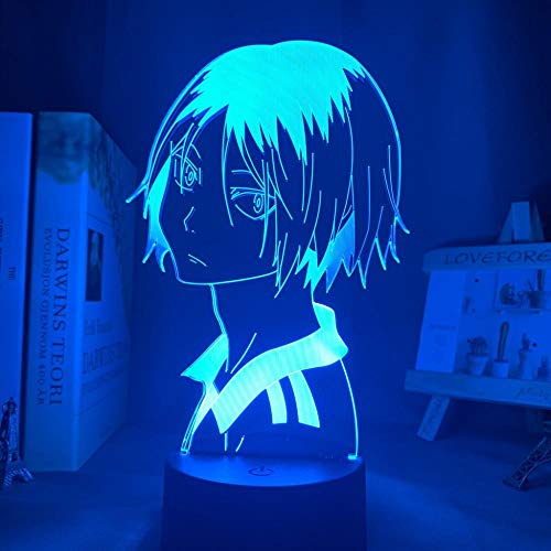 Haikyu LED Nachtlicht Anime Kokenume Kenma Lampe für Raumdekoration Bunte RGB 3D Illusionslampe Kinder Weihnachten Geburtstagsgeschenk-16 Farbe mit Fernbedienung von Lbvrgg