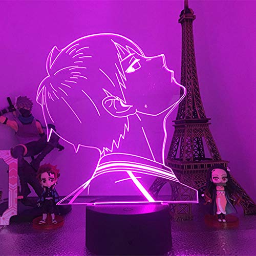 Haikyuu - 3D Illusionslampe LED Anime Aiakaashi Keiji Bunte Nachtlicht Kawaii Schlafzimmer Zimmer Dekor Kind Weihnachten Geburtstagsgeschenk-16 Farbe mit Fernbedienung von Lbvrgg