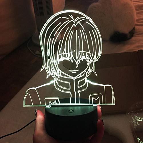 Hunter X Acryl Anime Kurapika Lampe 3D Illusion Licht Kinder Zimmer Dekor Hunter Bunte Nachtlicht Kind Weihnachten oder Geburtstagsgeschenk-16 Farbe mit Fernbedienung von Lbvrgg