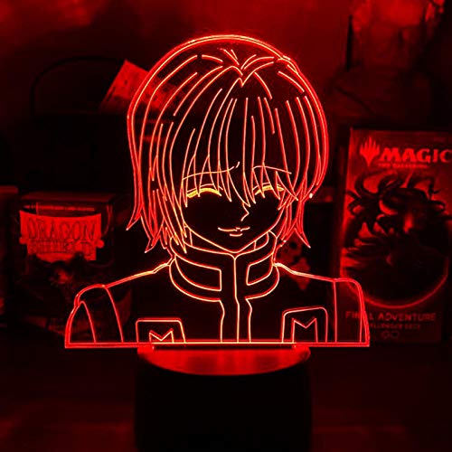 Hunter X Acryl Anime Kurapika Lampe 3D Illusion Licht Kinder Zimmer Dekor Hunter Bunte Nachtlicht Kind Weihnachten oder Geburtstagsgeschenk-7 Farben Keine Fernbedienung von Lbvrgg