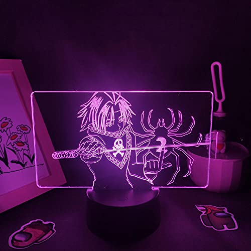 Jäger X Hunter Anime Figur Feitan 3D RGB LED Lampe Neon Nachtlampe Manga Schlafzimmer Nachttisch Schreibtisch Dekor Illusion Licht-16 Farbe mit Fernbedienung von Lbvrgg