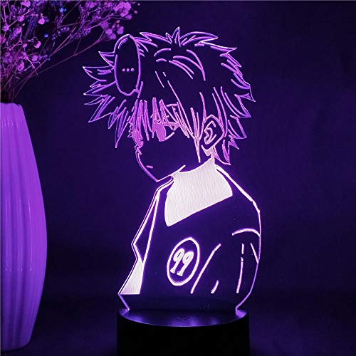 Led Anime Night Light Hunter x Hunter Killua Zaoldyeck Colorful 3D Illusion lamp Bedroom Decoration child Christmas birthday gift-16 Farbe mit Fernbedienung von Lbvrgg