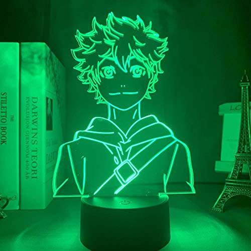 Led Nachtlicht Anime Haikyuu Shoyo Hinata Abbildung 3D Illusion Licht Coole Manga Gadget Schlafzimmer Dekor Tischlampe Geburtstagsgeschenk-16 Farben mit Fernbedienung von Lbvrgg