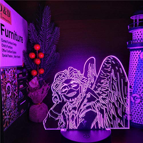 MEIN HELD ACADEMIA Hawks 3D LED ANIME LAMP Nachtlichter Boku no Hero Academia Visuelle Täuschung Licht Tischlampe Für Geburtstagsgeschenk-16 Farben fern von Lbvrgg