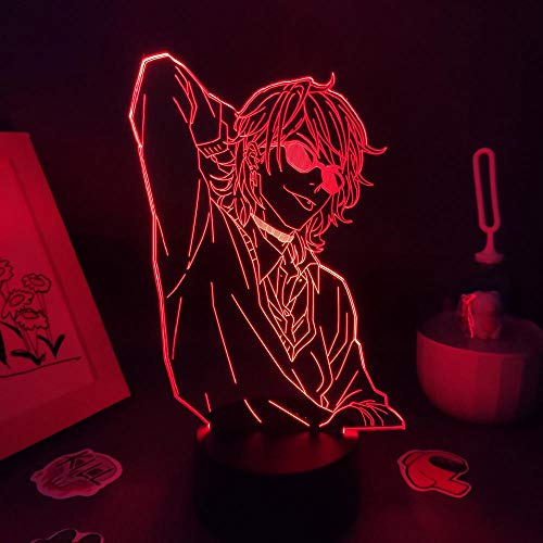 Yarichin Bitch-Anime Figuren Yuri Ayato LED Nachtlichter RGB Bunte Schlafzimmer Tischdekoration 3D Sleeve Illusion Licht Geburtstagsgeschenke-7 Farbe keine Fernbedienung von Lbvrgg