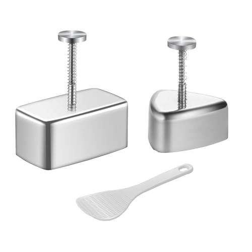 Lbvzxkad 3er-Pack Onigiri-Form Aus Edelstahl, Musubi-Form-Reisform-Set, Maker-Presse, Klassische Dreieckige Reisbällchen-Maker-Sushi-Form von Lbvzxkad