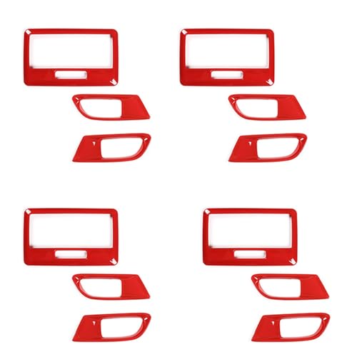 Lbvzxkad 8X für BRZ 86 2012-2020 Auto Innentürgriff Abdeckung Front Leselampe Trim Dekorativer Rahmen Rot von Lbvzxkad