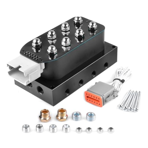 Lbvzxkad Universal 12 V Magnetventilblock Air Ride Federung Krümmer Ventil-Kit UV4 für automatische schnelle Steuerung von Lbvzxkad
