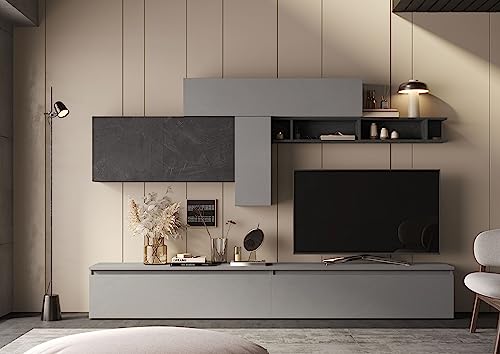 LC Spa Kleiner vertikaler Hängeschrank H.69 cm Infinity 2.0, Schiefer, Small von LC Spa