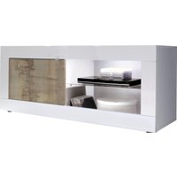 INOSIGN Lowboard "Basic Breite 140 cm, TV-Board 1 Tür, 2 offene Fächer (Glasboden)," TV-Kommode, Metallgriff, moderne Rahmenoptik, Farbauswahl von Inosign