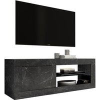 INOSIGN Lowboard "Basic Breite 140 cm, TV-Board 1 Tür, 2 offene Fächer (Glasboden)," TV-Kommode, Metallgriff, moderne Rahmenoptik, Farbauswahl von Inosign