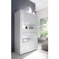 INOSIGN Vitrine "Basic Höhe 162 cm, Standvitrine mit 4 Türen - Metallgriffe,", Stauraumvitrine in moderner Rahmenoptik, Hochschrank, Anrichte von Inosign