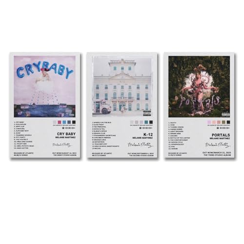Lcaltcp Ein Set von 3 Musikalben "Melanie Album", Martinez, Leinwandposter, Wandkunst, Leinwandposter, Raumdekor-Poster, 20 x 30 cm, 3 Stück Lcaltcp Ein Set von 3 Musikalben "Melanie Album", Martinez, Leinwandposter, Wandkunst, Leinwandposter, Raumdekor-Poster, 20 x 30 cm, 3 Stück von Lcaltcp