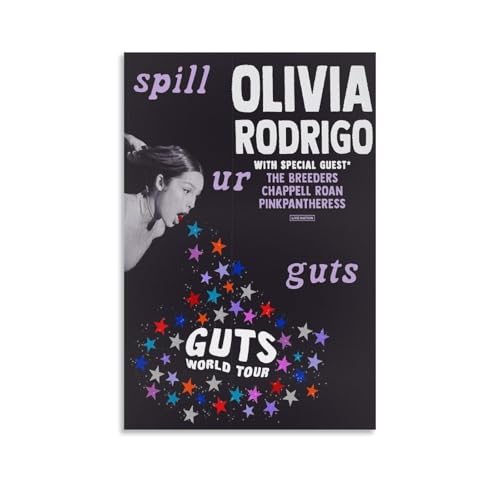 Lcaltcp Olivia Poster Rodrigo Guts World Tour Musikposter für Zimmer, ästhetische Leinwand, Wandkunst, Schlafzimmerdekoration, 40 x 60 cm Lcaltcp Olivia Poster Rodrigo Guts World Tour Musikposter für Zimmer, ästhetische Leinwand, Wandkunst, Schlafzimmerdekoration, 40 x 60 cm von Lcaltcp