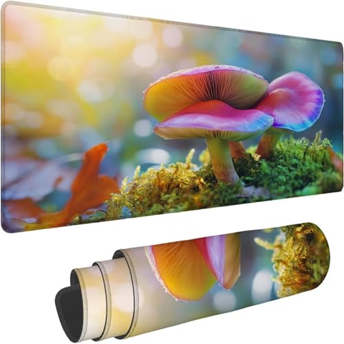 Gaming Mauspad 1200 x 600 x 3mm Mauspad XXL Wasserdicht Abriebfest mit Vernähten Kanten Traum Schreibtischunterlage Verbessert Geschwindigkeit und Präzision für Laptop Computer, Anlage Muster xn-634 von Lchtooog