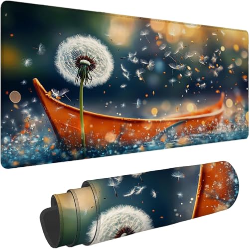 Mauspad 500 x 250 x 3mm Gaming Mousepad Premium Schreibtischunterlage Rutschfest und Wasserdicht Fransenfreie Ränder Verbessert Geschwindigkeit und Präzision für Home Office Traum Boot Muster xn-611 von Lchtooog