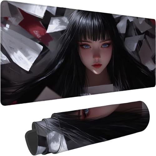 Mauspad 500 x 250 x 3mm Gaming Mousepad Premium Schreibtischunterlage Rutschfest und Wasserdicht Fransenfreie Ränder Verbessert Geschwindigkeitund Präzision für Office Maus Figur Mädchen Muster xn-656 von Lchtooog