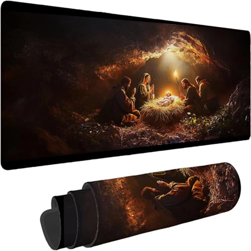 Mauspad 700 x 350 x 3mm Gaming Mousepad Premium Schreibtischunterlage Rutschfest und Wasserdicht Fransenfreie Ränder Verbessert Geschwindigkeit und Präzision für Home Office Mann Flamme Muster xn-646 von Lchtooog