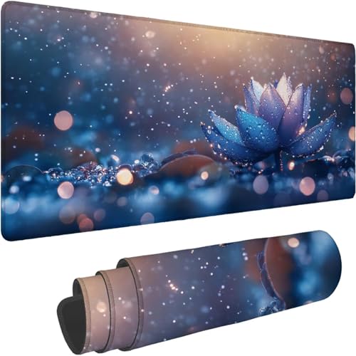 Mauspad 700 x 350 x 3mm Gaming Mousepad Premium Schreibtischunterlage Rutschfest und Wasserdicht Fransenfreie Ränder Verbessert Geschwindigkeit und Präzision für Home Office Traum Blume Muster xn-623 von Lchtooog