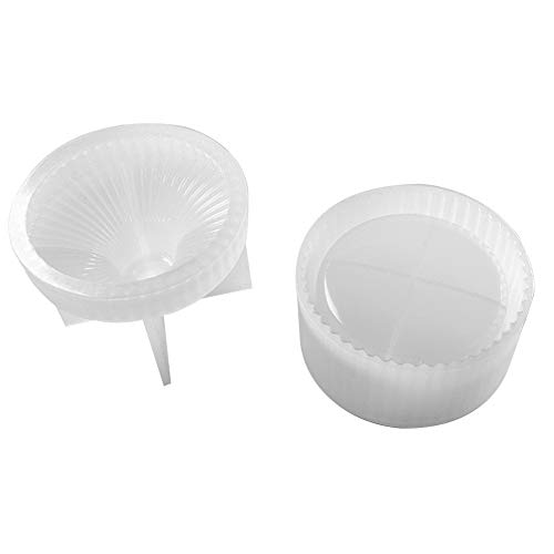 Lckiioy DIY Kristall Epoxid Aufbewahrung Box Form, Tisch Schmuck Runde Gestreifte Aufbewahrung Box Silikon Form von Lckiioy