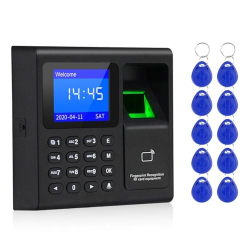 Lckiioy Fingerabdruck-Anwesenheits-Maschine+10 Karten-Zugriffskontrolle Elektrische Zeit-Uhr-Recorder USB-Daten verwalten Zeit-Uhr-Rekorder Lckiioy Fingerabdruck-Anwesenheits-Maschine+10 Karten-Zugriffskontrolle Elektrische Zeit-Uhr-Recorder USB-Daten verwalten Zeit-Uhr-Rekorder von Lckiioy
