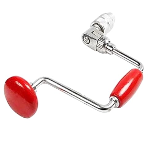 Lckiioy Swing Bit Brace- Bit Brace Nützliche Stahlratsche mit Backenfutter Rutschfester Holzbearbeitungswerkzeug von Lckiioy