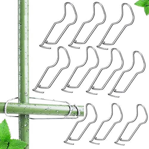 Pflanze Pfropfen Pfähle Verbindungsschnallen,Pflanze Käfige Verbinder Gemüse Spalier Draht Clip,Garten Pfahl Klettern Rohr Unterstützung Verbinder für 11/16/20mm Rundrohrbefestigung (20pcs, 16*16mm) von Lcmei
