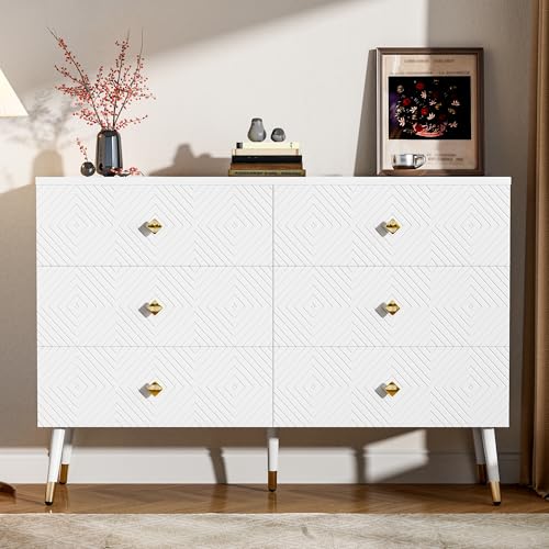 Lcoho Moderner 6-Schubladen-Kommode – (120x40x80cm) – Perfekt für Schlafzimmer & Wohnzimmer von Lcoho