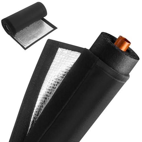 Lconvicely 3-lagige HVAC-Rohrisolierungsabdeckung, für den Außenbereich, 182,9 x 25,9 cm, wasserdichte Oxford-Leitung, flexible Hülse für AC-Rohrisolierung im Freien und Mini-Split-Systeme (schwarz, 1 Lconvicely 3-lagige HVAC-Rohrisolierungsabdeckung, für den Außenbereich, 182,9 x 25,9 cm, wasserdichte Oxford-Leitung, flexible Hülse für AC-Rohrisolierung im Freien und Mini-Split-Systeme (schwarz, 1 von Lconvicely