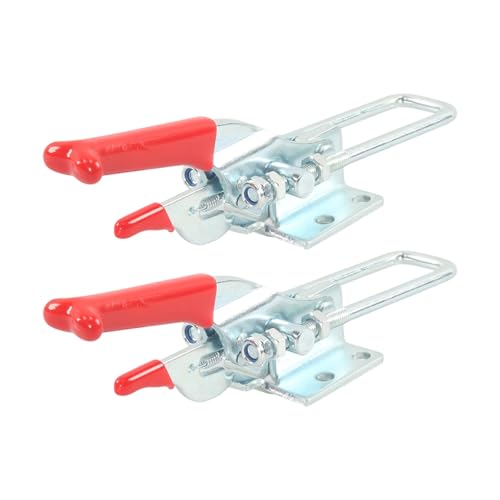 1/2 Stück verstellbarer automatischer Verriegelungsverschluss, Doppelmutter-Designs, schwere Stahl-mechanische Verschlüsse für industrielle Anwendungen, verstellbare Spannklemme mit U-förmigem Haken 1/2 Stück verstellbarer automatischer Verriegelungsverschluss, Doppelmutter-Designs, schwere Stahl-mechanische Verschlüsse für industrielle Anwendungen, verstellbare Spannklemme mit U-förmigem Haken von Ldabrye