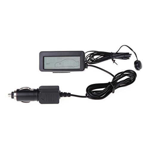 12V Digitales Thermometer Außen Temperaturmesser Blaues Rückstrich Mit 1 5 M Kabelsensor LCD Thermometer Innerhalb Und Außerhalb Des Autos von Ldabrye