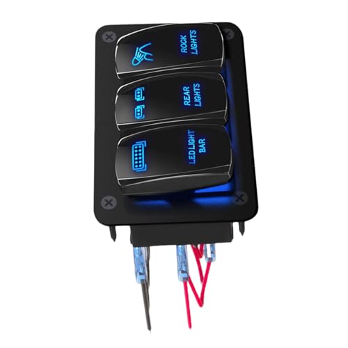 3 Gang Rocker Schalter Tafel 12V 24 V Blau LED Light Toggle Light Panel Für Marine Automobile Beleuchtete Bootsschalter 3 Gang Rocker Schalter Tafel 12V 24 V Blau LED Light Toggle Light Panel Für Marine Automobile Beleuchtete Bootsschalter von Ldabrye