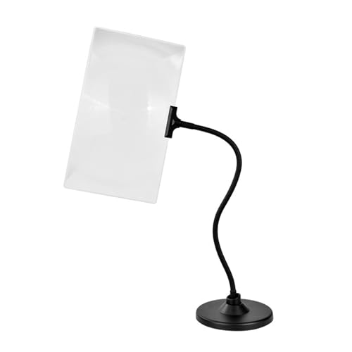 4 Mal Vergrößern Glas Mit Ständer 10x5.7inch Großer Seitenvergrößerung Flexibler Abnehmbarer Desktop Zum Lesen Optischer Linse von Ldabrye