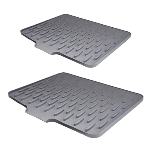 Abtropfmatte aus lebensmittelechtem Silikon, abgeschrägt, rutschfeste Arbeitsplatten-Pad, Küchenspüle, Abtropfmatte für Küche, Arbeitsplatten von Ldabrye