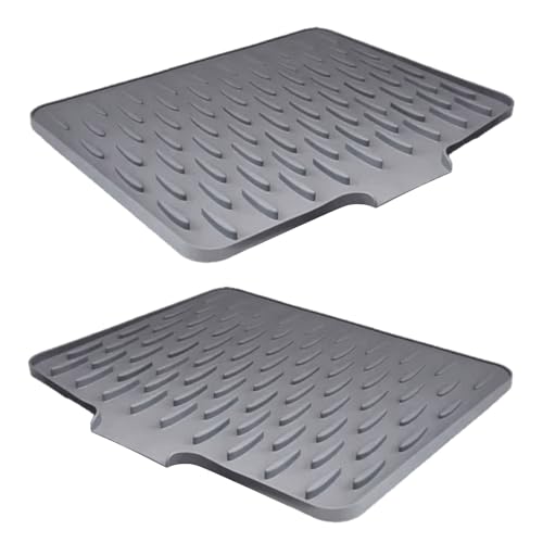 Abtropfmatte aus lebensmittelechtem Silikon, abgeschrägt, rutschfeste Arbeitsplatten-Pad, Küchenspüle, Abtropfmatte für Küche, Arbeitsplatten von Ldabrye
