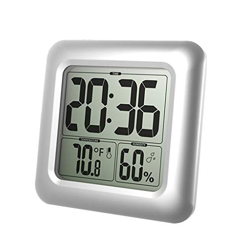 Badezimmer LCD Display Elektronischer Temperaturfeuchtigkeitsmesser Digitales Thermometer Hygrometer Für Zeit Uhr Alarm Dusche CL Wasserdes Digitales Badezimmer Duschwand von Ldabrye