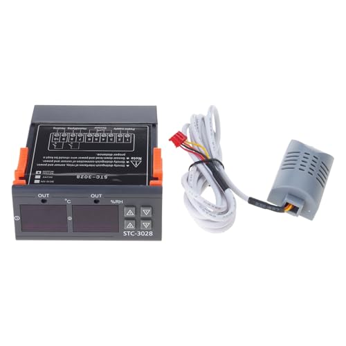 Digitale Anzeige Bodenfeuchtigkeitstemperatur & Feuchtigkeit Controller Thermostat & Humidistat Duble Display AC 110V 220 V 10A Thermostat Temperatur Controller Digital Drahtschalter Wärmekühlraum von Ldabrye