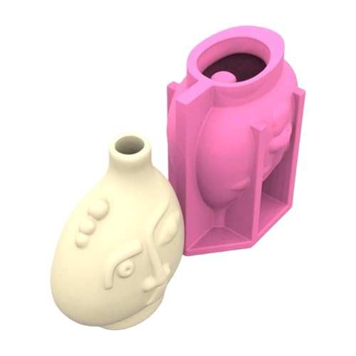 Flexible Silikonform Multifauntal Silikonvase Formen Zur Herstellung Von Charakteristischem Abstraktem Gesichtsplanter Und Vase Handwerk von Ldabrye