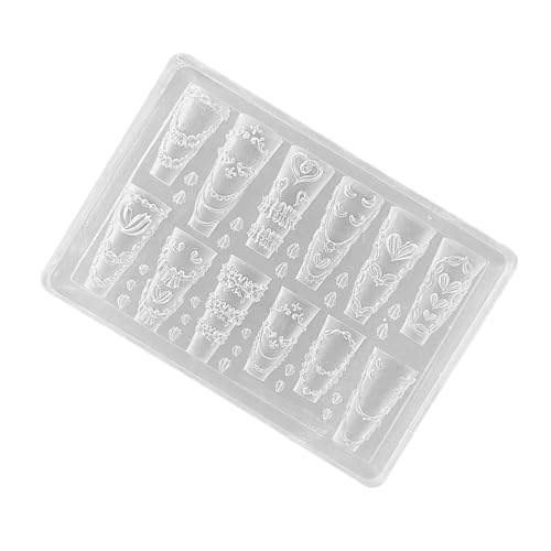 Flexible Silikonnägel Dekore Schimmel Formte Geschnitzte Muster Creme Bugknoten Crafting Werkzeugharz Schmuck Machen Nägelkunst Silikonform von Ldabrye