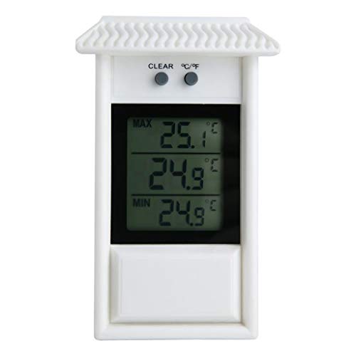LCD Digitale Innen/Außen Wasserdichte Thermometer Garten Treibhaus Wandtemperaturmessung Min MIN Wert Display Digitales Thermomesser Zum Kochen von Ldabrye