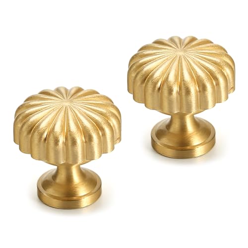 Ldabrye 2pcs Messing Dresser Küchenschrank Türgriff Kleiderschrank Zieht Runde Streifen Schubladen Möbel Hardware Möbelgriffe Und Für Kommoden Modern von Ldabrye