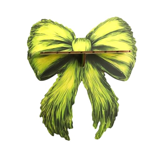 Ldabrye Dekoratives Holzregal In Grünen Weihnachtsbäumen Form Wand Schwimmendes Featurings Bowknot Für Home Office Decors Weihnachten von Ldabrye